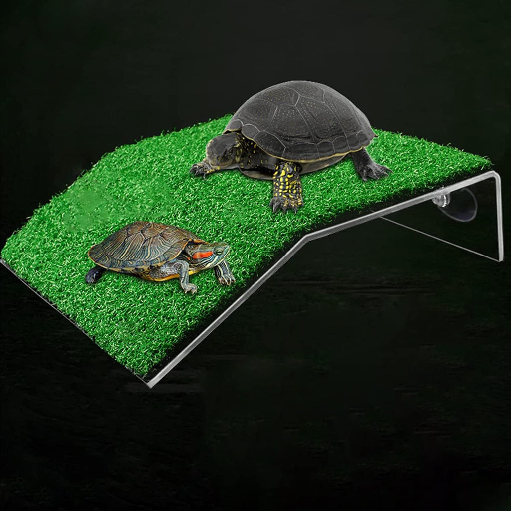XMHF Turtle Basking Platform, Tortoise Ramp Reptile Ladder Resting Terrace Fish Tank Aquarium Turtle Dock Floating Decor for Reptile Frog Terrapin Large