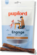 Pupford Bully Sticks for Dogs & Puppies, Teething Chew Toy (6", 4 Count)