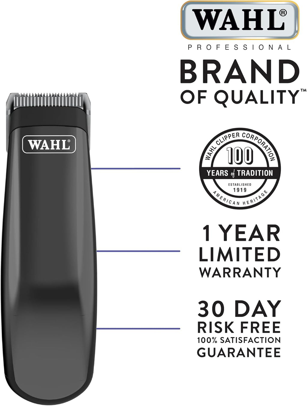 Wahl Professional Animal Super Pocket Pro Trimmer Kit, Black Chrome