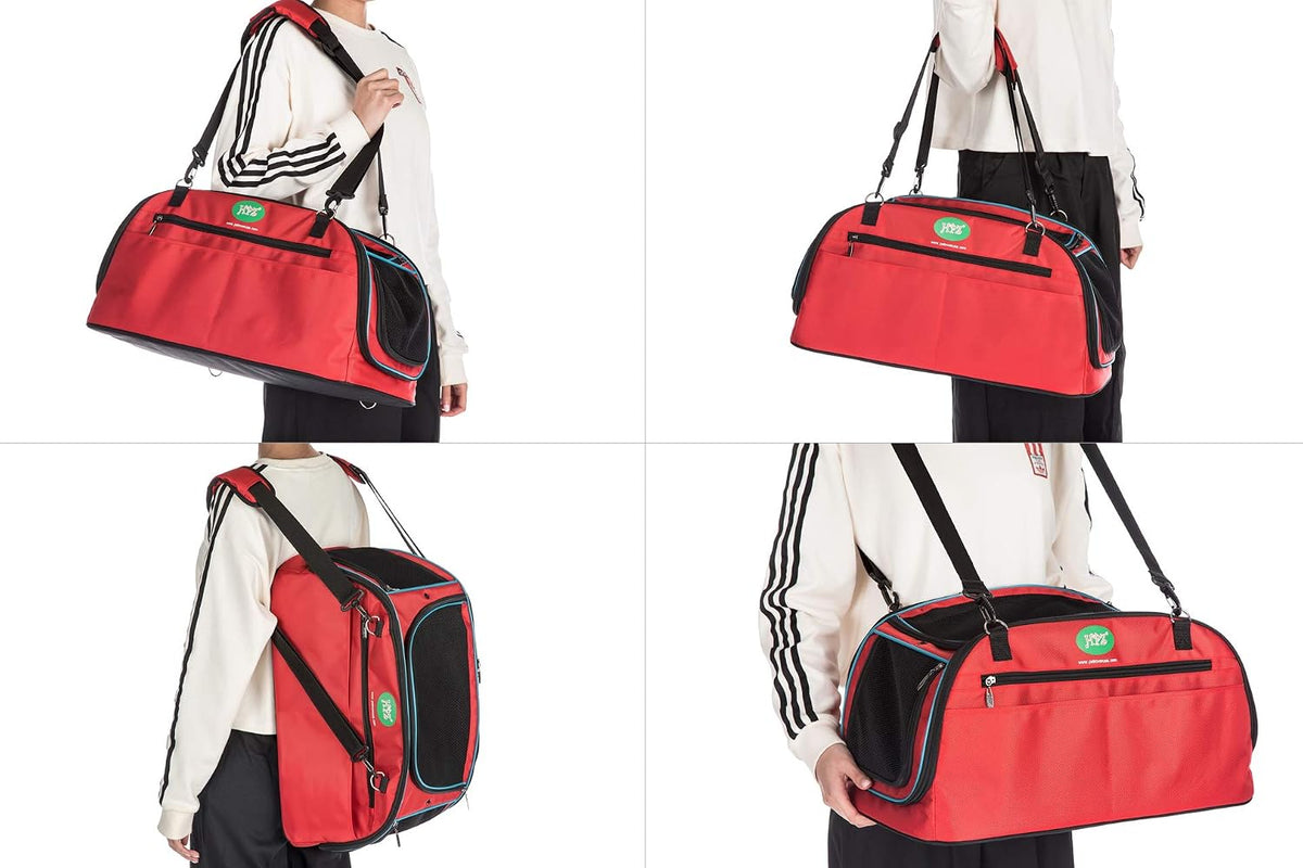 HPZ Multi-Functional Pet Travel Carrier Bag/Backpack/Car Seat/Airline in-Cabin Compatible (21x11x10in.)