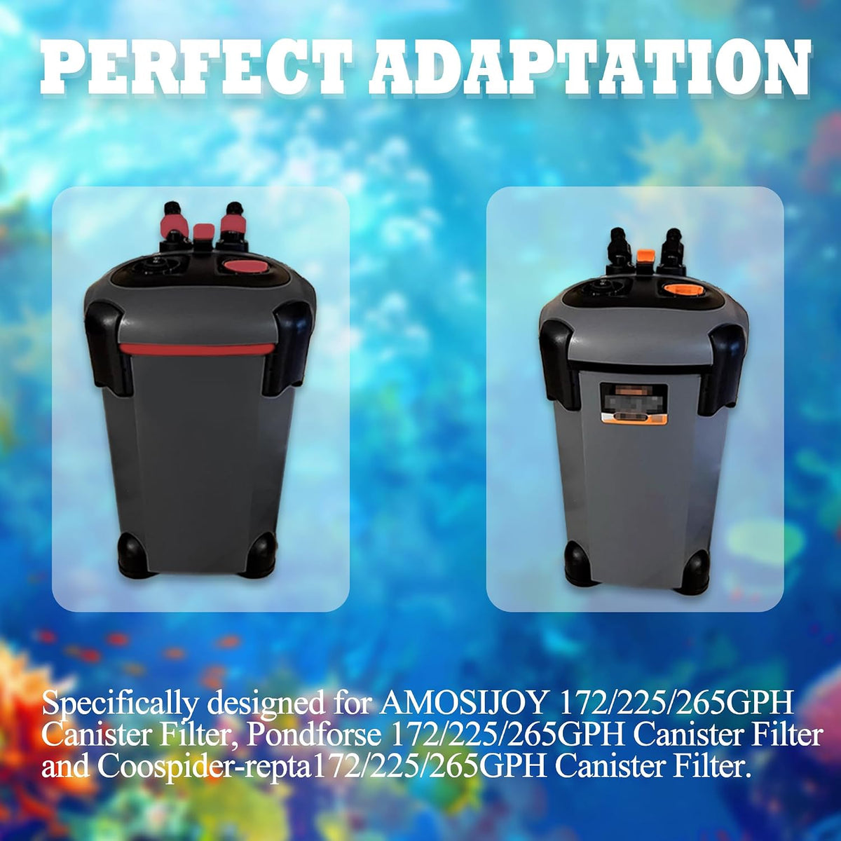 NEWKE 16Pcs Canister Filter Pad for AMOSIJOY 172/225/265GPH Aquarium Filter