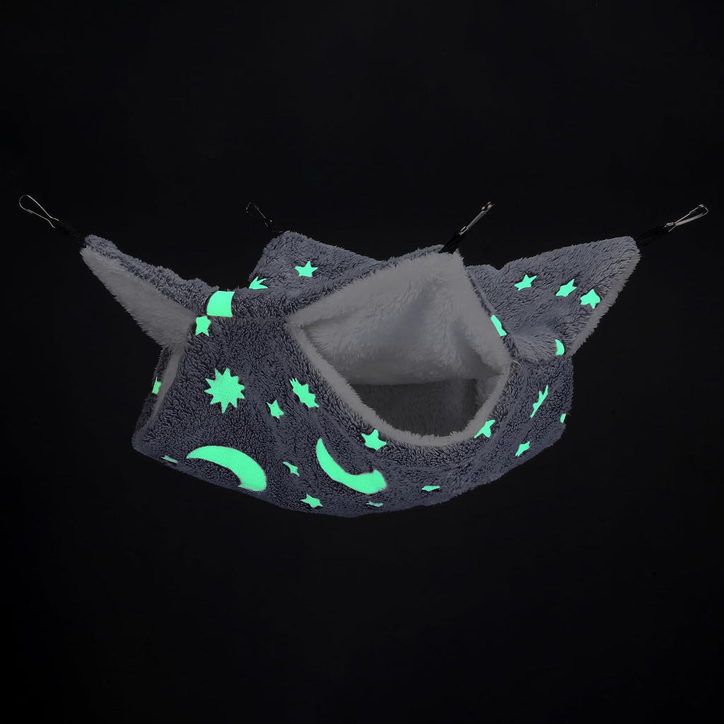 Noctilucent Luminous Grey Guinea Pig Rat Hammock Bunkbed Hanging Tunnel