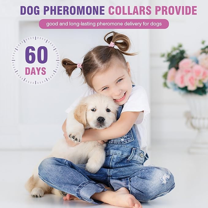 Calming Collar for Dogs 4 Packs Dog Pheromone Calm Collars Relief Anxiety - Image 2