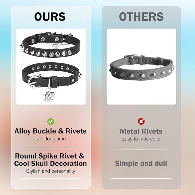Leather Cat Collars for Boy Girl Cats - Image 4