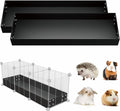 STILLCOVE 2Pcs Guinea Pig Cage Liner, Foldable Corrugated Plastic Base Tray