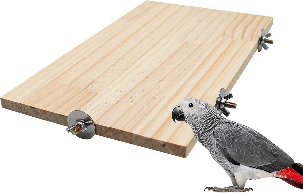 Large Bird Perch, Wooden Platform, Bird Playground, Parakeet Shelf Stand Platform, Bird Perches for Cage, Cage Accessories for Parrots, Rats, Chinchillas, Hamsters, Squirrels, Sugar Gliders