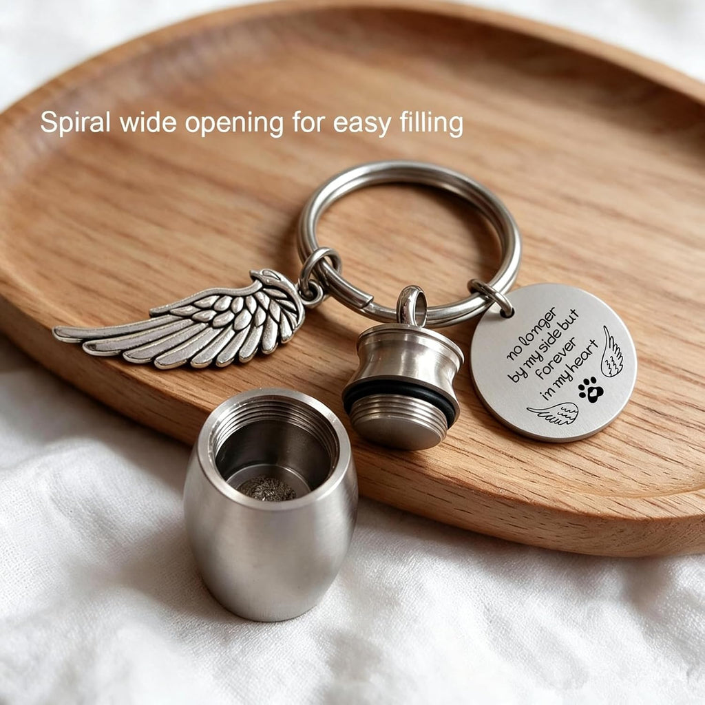 Small Cremation Urn for Pet Ashes Mini Pet Memorial Ashes Holder Key Chain Pet Keepsake Urn Keychain for Dog Cat Pets