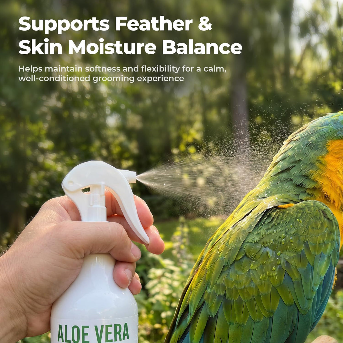Aloe Vera Spray for Birds, Bird Bath Mist for Parrots & Pet Birds