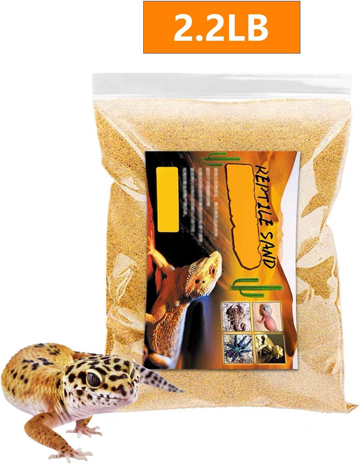 BNOSDM Reptile Sand,2.2lb Bearded Dragons Sands Substrate Bedding,Lizard Yellow Desert Blend Sands for Snakes Geckos Tortoises Turtle Tarantula