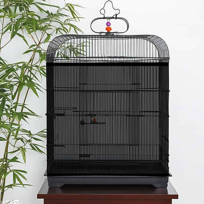 Large Bird Cage Seed Catcher 31 x 118 inches Adjustable Soft Airy Skirt Guard - Image 6