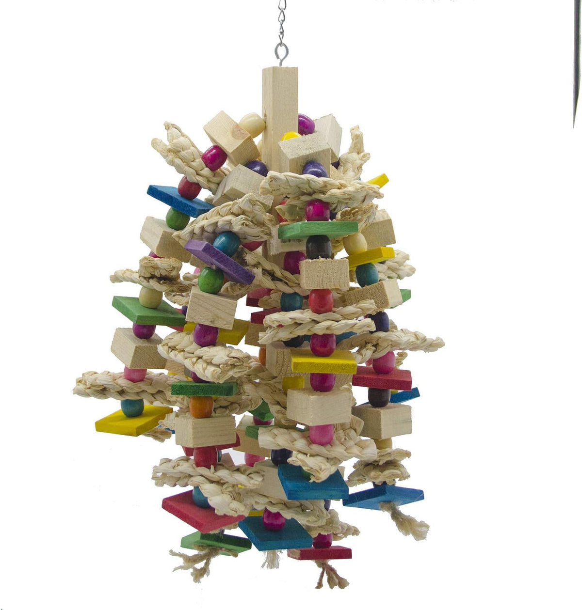 Large Parrot Bird Chewing Toy, Bird Parrot Blocks Knots Tearing Toy