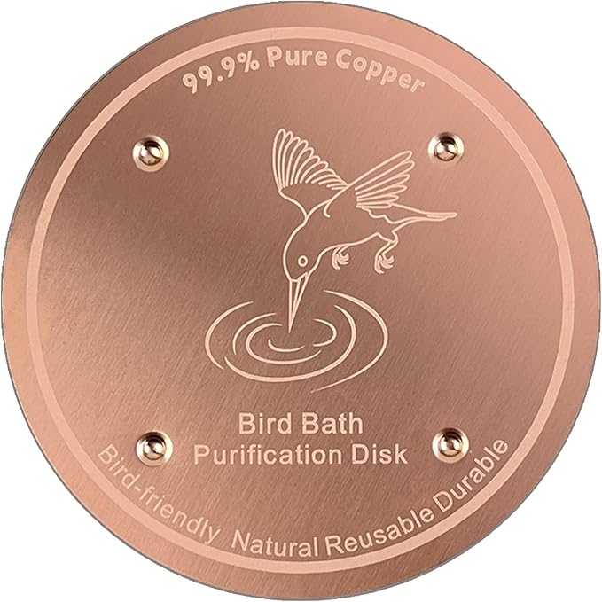 1 Pcs Copper Disc for Bird Bath | 99.99% Pure Copper Plate & Birdbath Disk | by Unknown