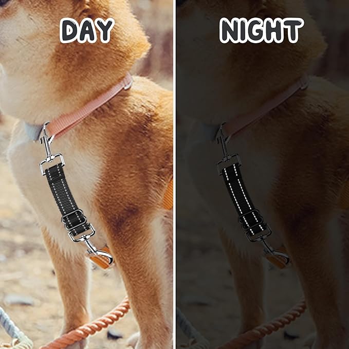 YUEPET Dog Safety Collar Clips 2 Pack Adjustable Prong Backup Clips Reflective - Image 5