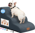 Zerbuger Dog Ramp and Stairs for Bed, Dark Grey 3 Steps 16" H, Nonslip