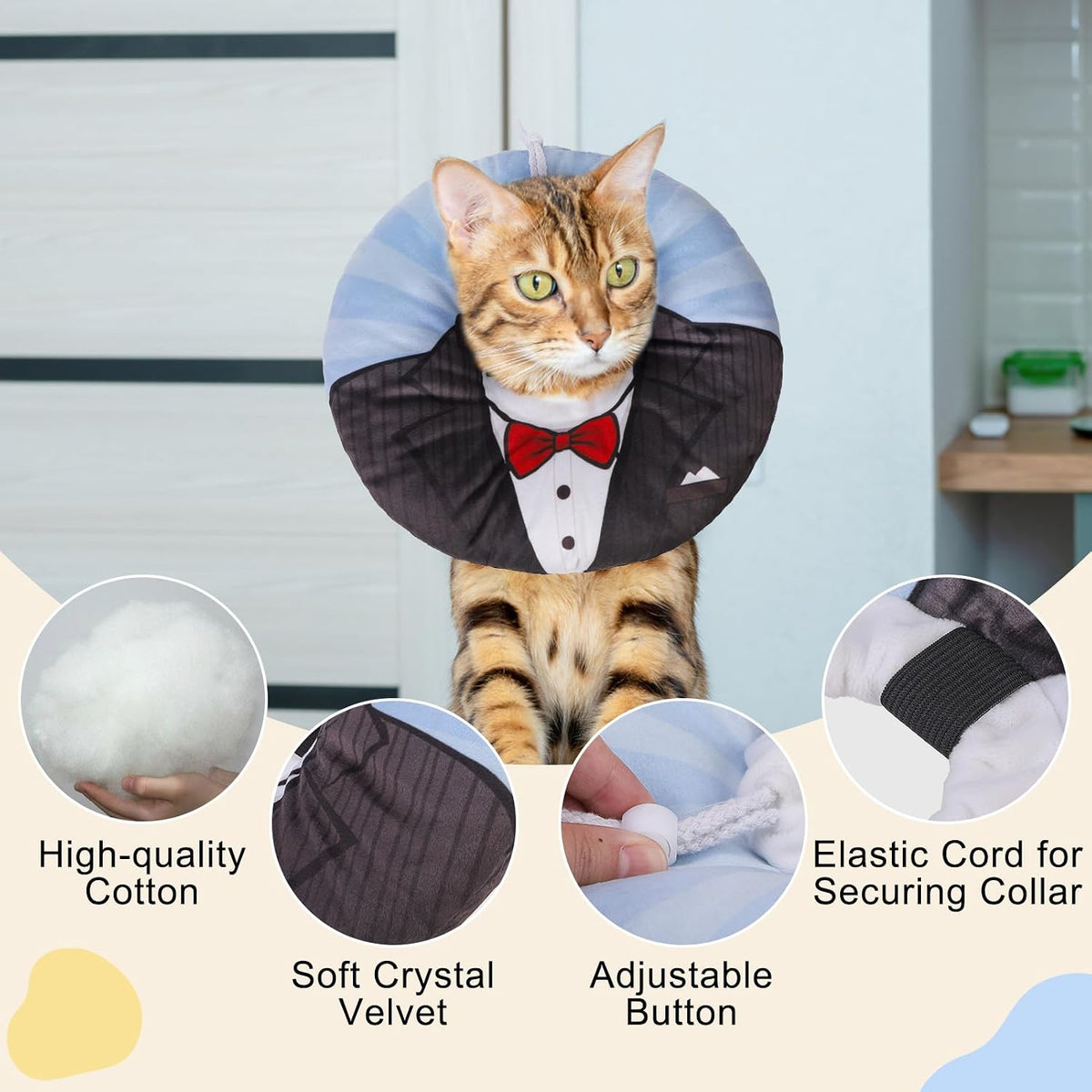 BEAUTYZOO Cat Cone Collars Soft, Cat Donut Recovery E Collar After Surgery