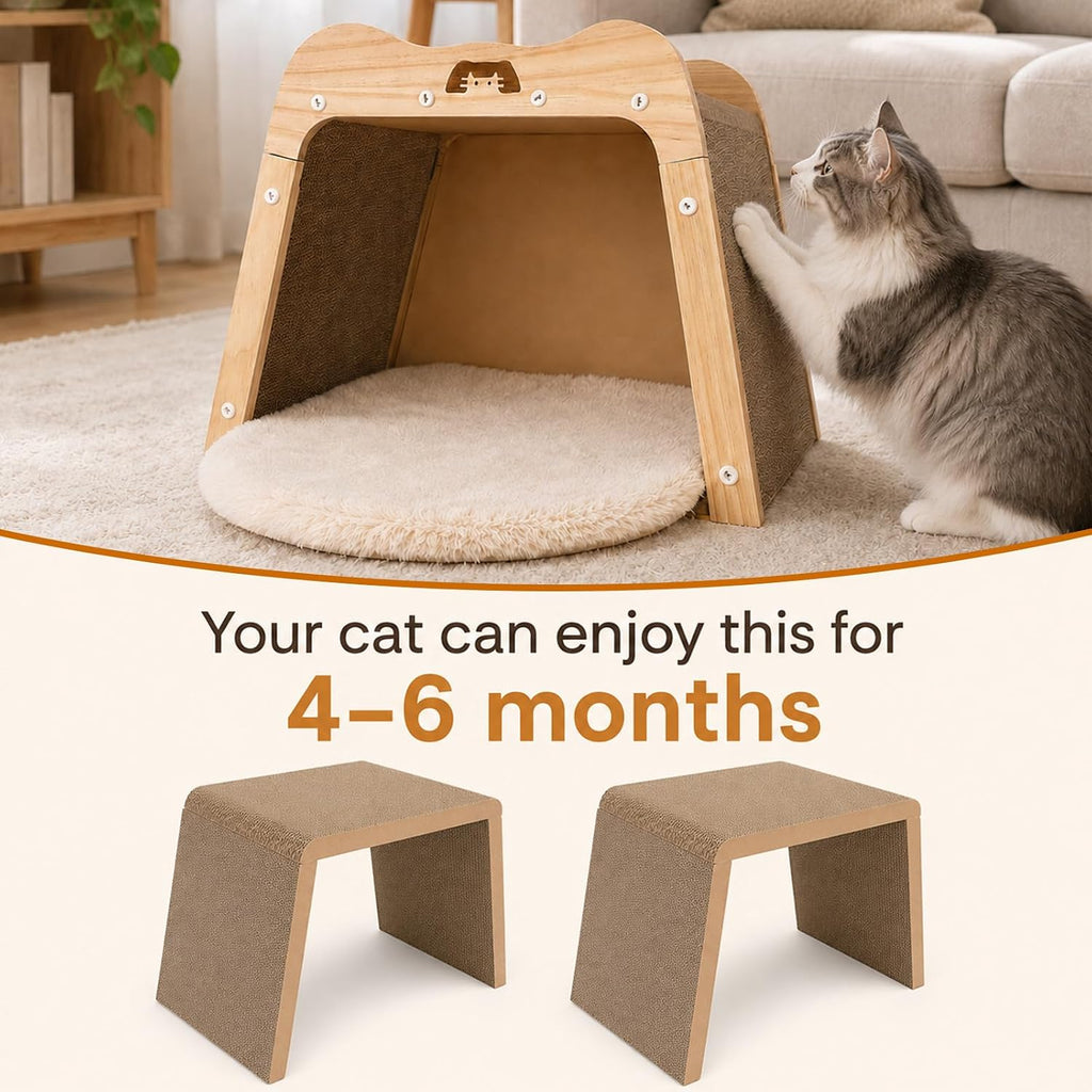 SZEE 2 Pack Cat Scratcher Pads Replacement Set for MZH09 Cat Scratch House