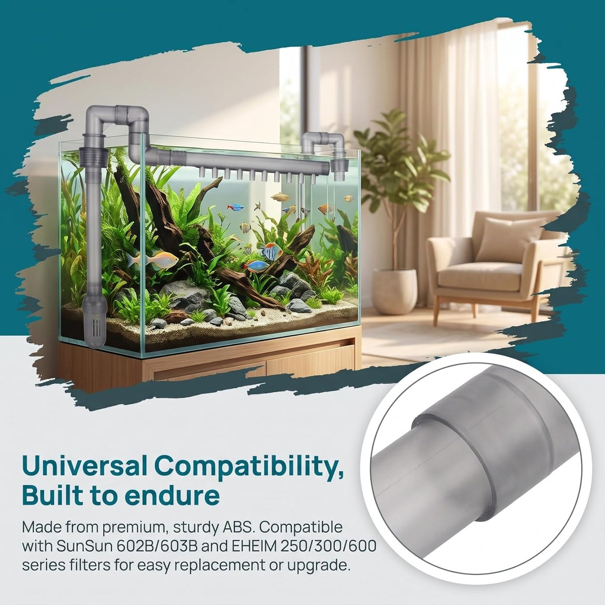 ibasenice 1Set Aquarium Water Outflow Tubes Replacement