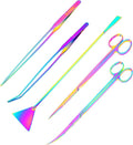 Mandala Crafts Rainbow Stainless Steel Aquascaping Tools Kit – Aquarium Plant by MandalaCrafts