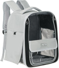 Pet Backpack Carrier, Portable and Ventilated, Oxford Cloth, Dogs Cats and Small Animals Travel Bag 13", (Gray, 1 Pcs), Intended for Hiking/Camping/Traveling