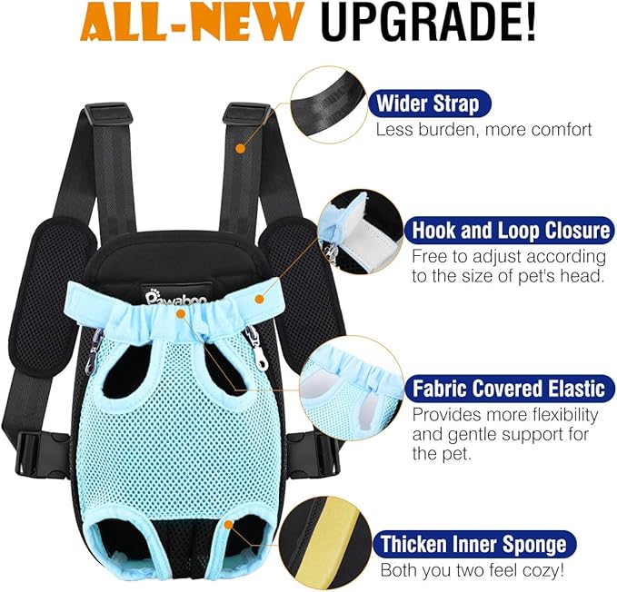 Pawaboo Pet Carrier Backpack, Adjustable Pet Front Cat Dog Carrier Backpack - Image 4