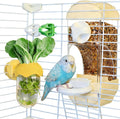 No Mess Bird Cage Feeder Automatic Food Dispenser for Parakeet Small Birds