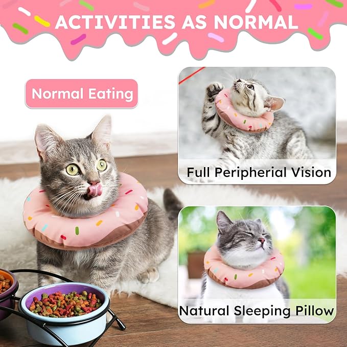 Cat Cone Collar Soft, Waterproof Cat Recovery Collars Spay Cones to Stop - Image 5