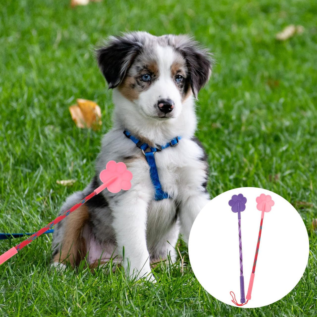 Toddmomy 2 pcs Dog Training Paw Shape Flexible Pet Training Tool for Puppy Obedience Behavior Correction Lure Play Lightweight No Hurt Pet Accessory