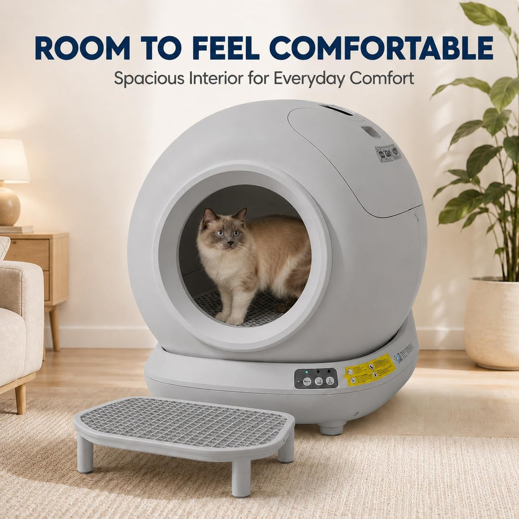 Smart Self-Cleaning Cat Litter Box with App Control & Odor Control
