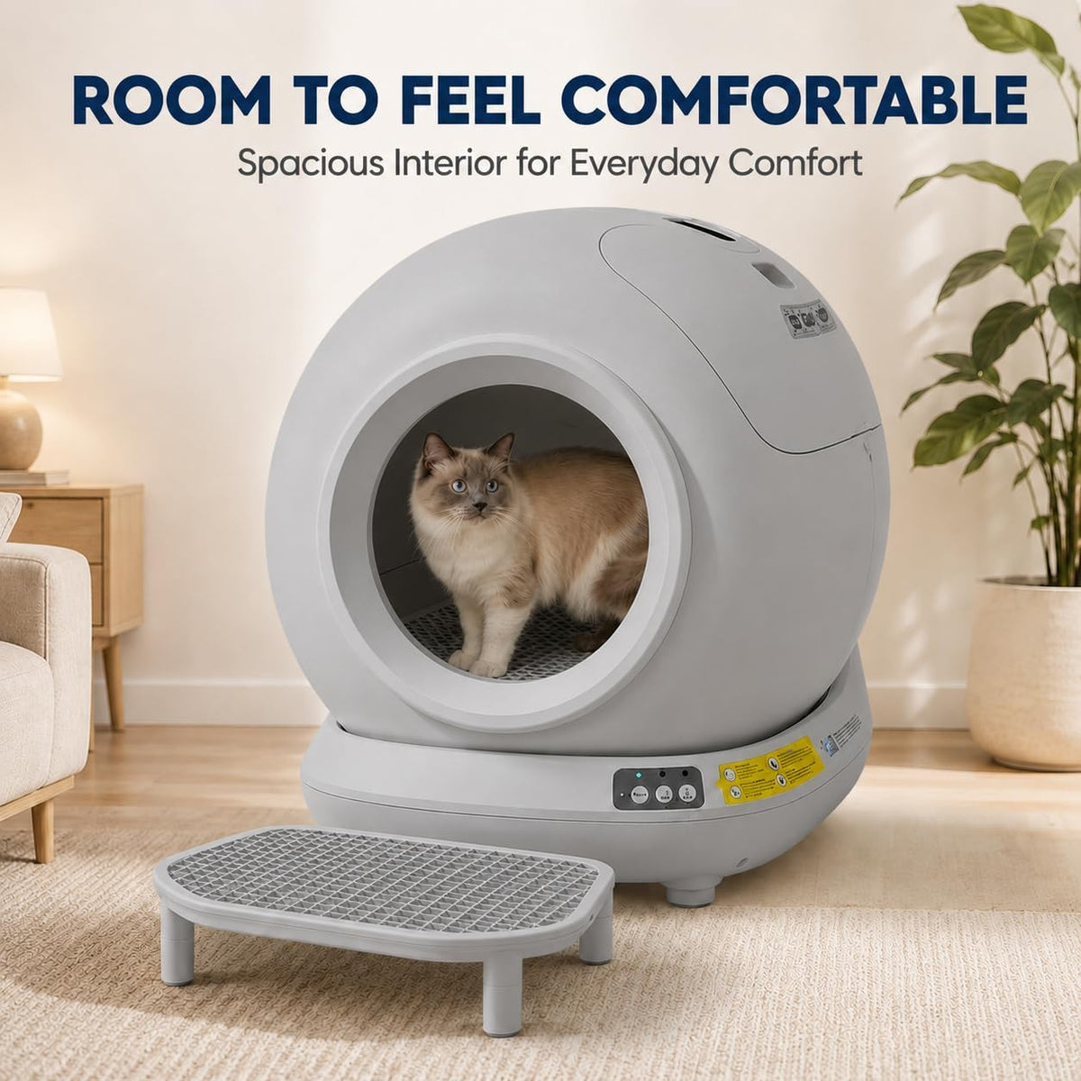 Smart Self-Cleaning Cat Litter Box with App Control & Odor Control