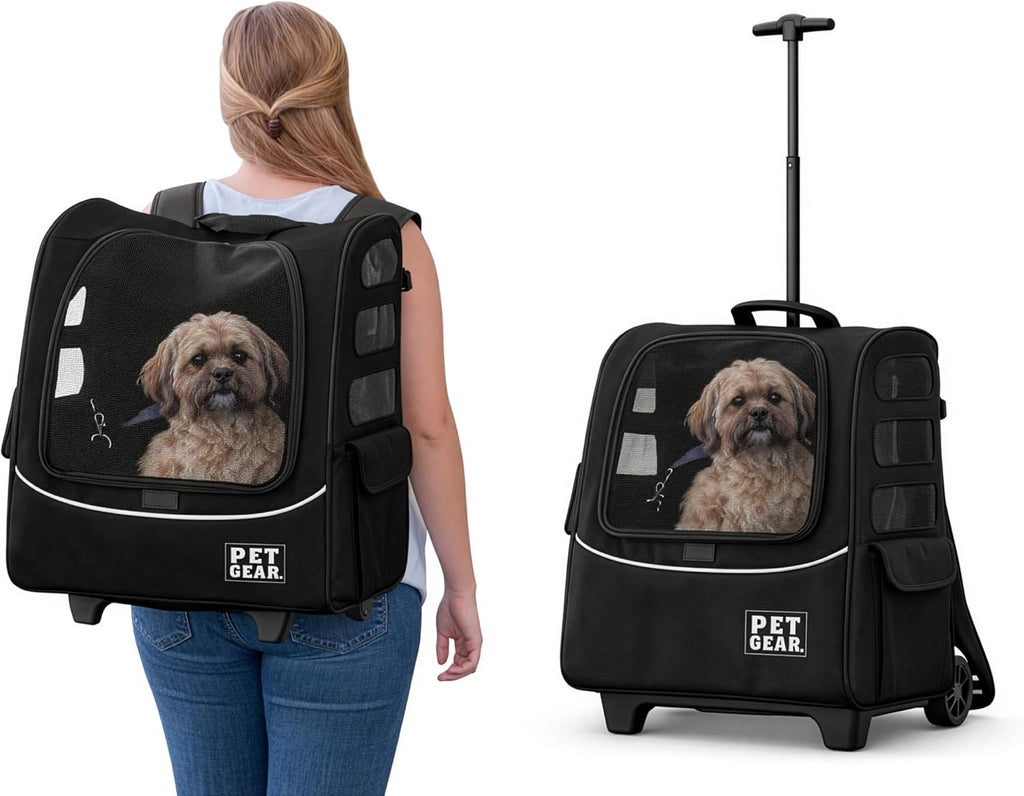 Pet Gear I-GO2 Roller Backpack, Large Traveler, Green Clover