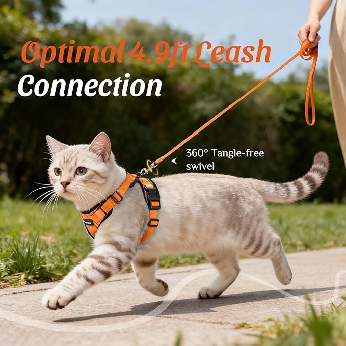 Dooradar Cat Harness and Leash Set, Escape Proof Safe Adjustable Kitten Vest - Image 7