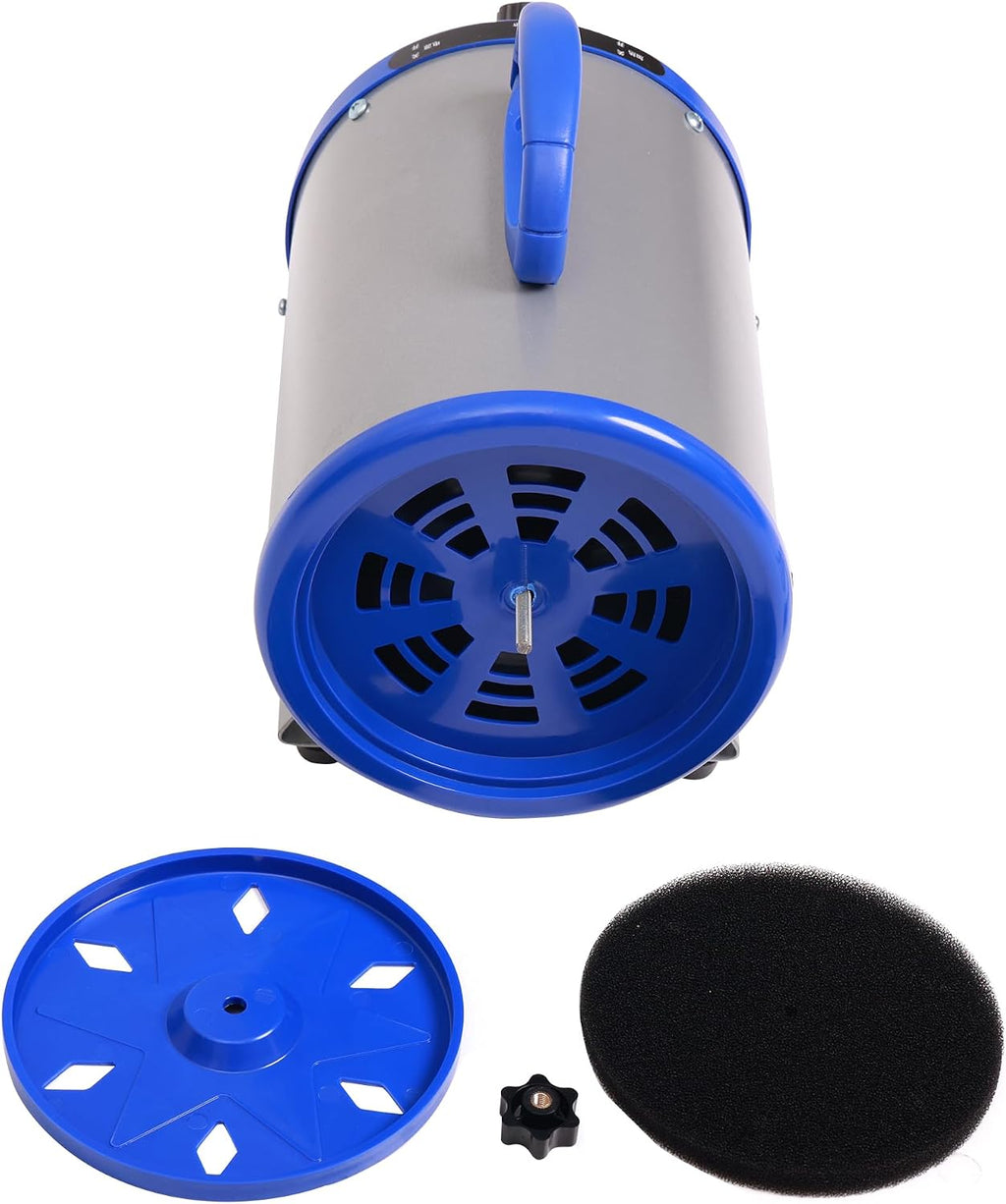 2800W 3.8HP High Velocity Pet Grooming Blower Dryer for Dogs, Blue