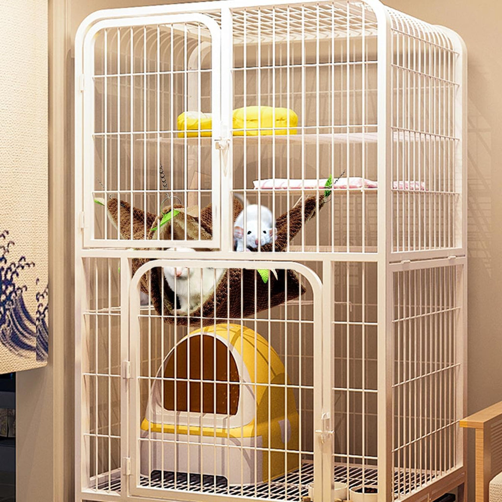 EAEDMY Ferret Rat Hammock Tunnel Toys Cage Accessories, Guinea Pig Hideout Tunnel, Warm Bed for Rat Ferret Guinea Pig Sleep Hide and Play (3.Hammock)