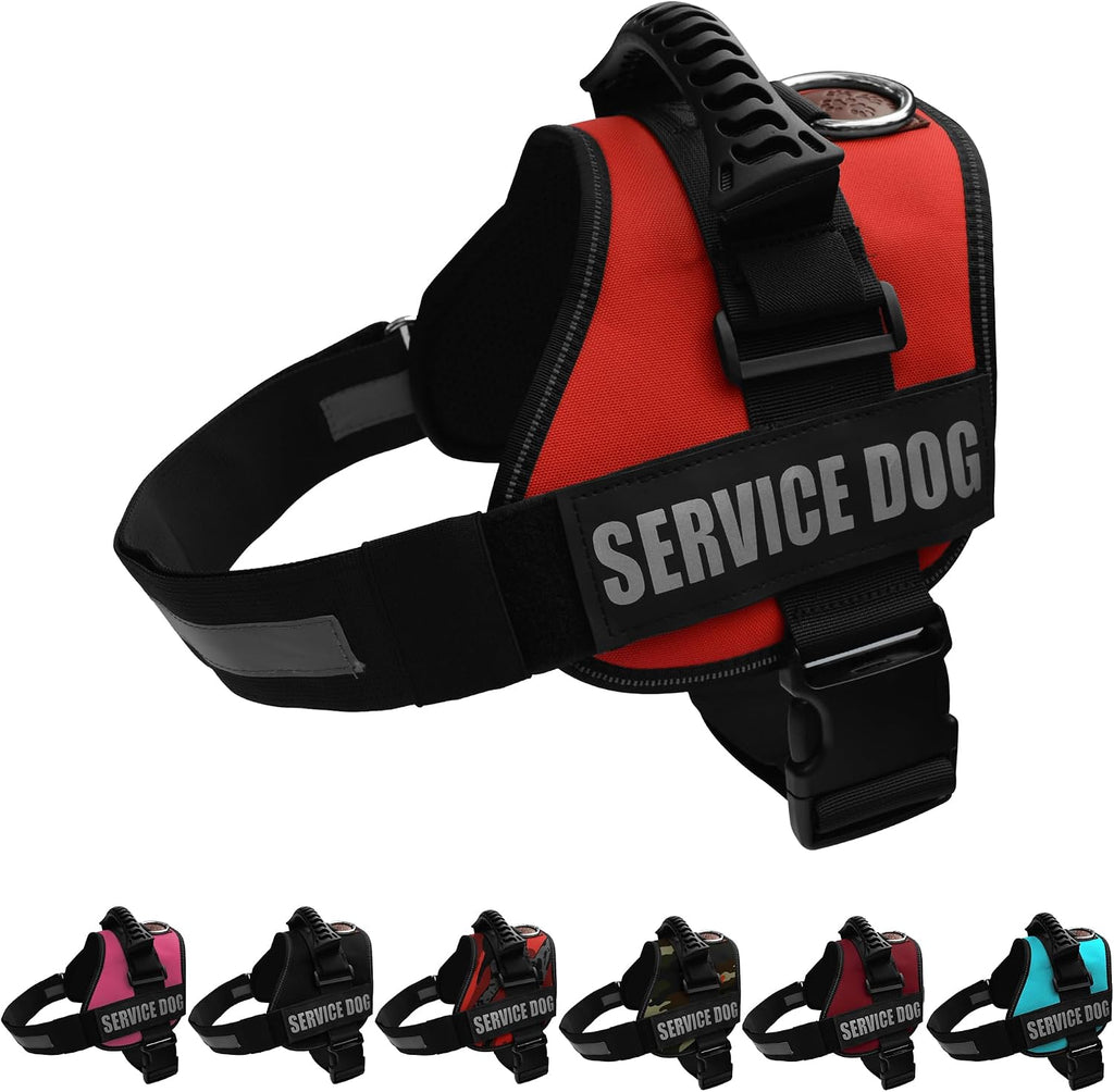 ALBCORP Service Dog Vest Harness, Reflective, Red, XL
