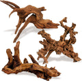 kathson Natural Driftwood for Aquarium Decor, 3-Piece 7''-11'' Large Driftwood for Decorations on Fish Tank, Reptiles Bearded Dragon Terrarium Ornament Accessories or Air Plants