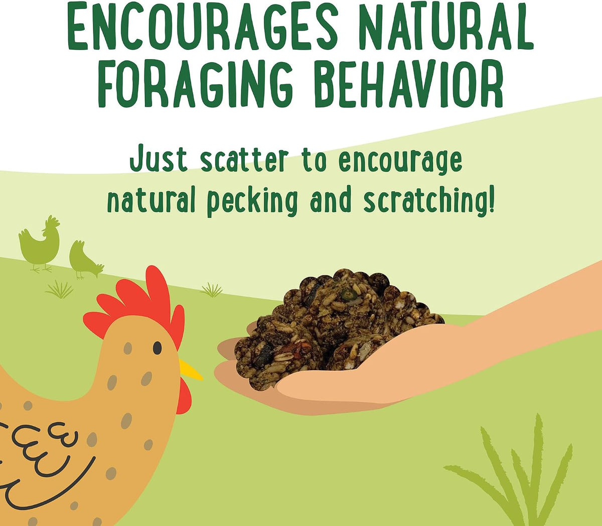 Manna Pro Forage Clusters Chicken Treats, Black Soldier Fly Larvae, 14 oz (Pack of 2)