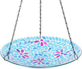 VCUTEKA Hanging Bird Bath, Glass Mosaic Bird Baths by VCUTEKA