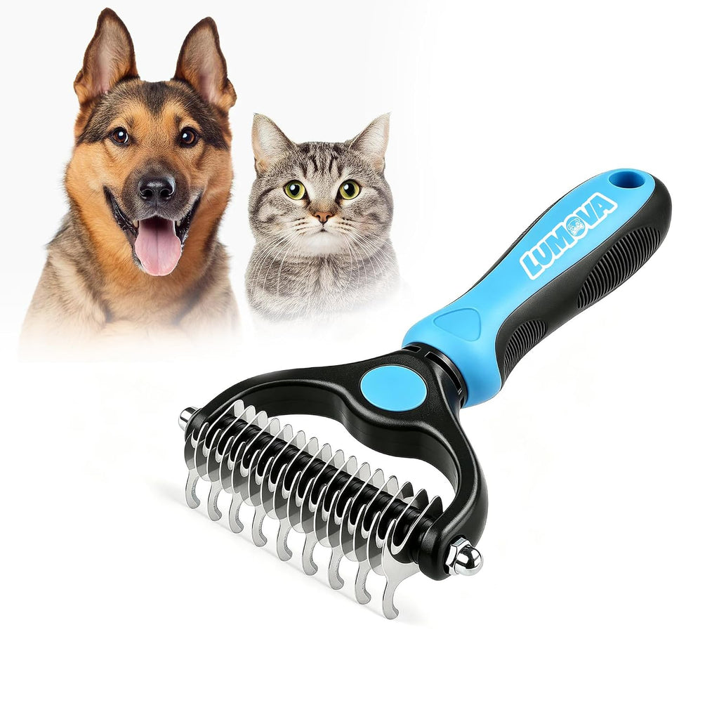 Pet Pro Grooming Tool Professional Dog Brush for Shedding and Double Sided Deshedding Dog Brush, Efficient Undercoat Rake for Dogs and Cats (A-Rake)