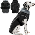 DENTRUN Warm Dog Winter Coat, Easy On Reflective Turtleneck Fleece Jacket