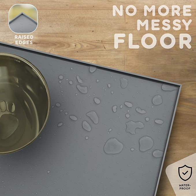 Dog Food Mat - Raised Edges Dogs Mat - Image 5