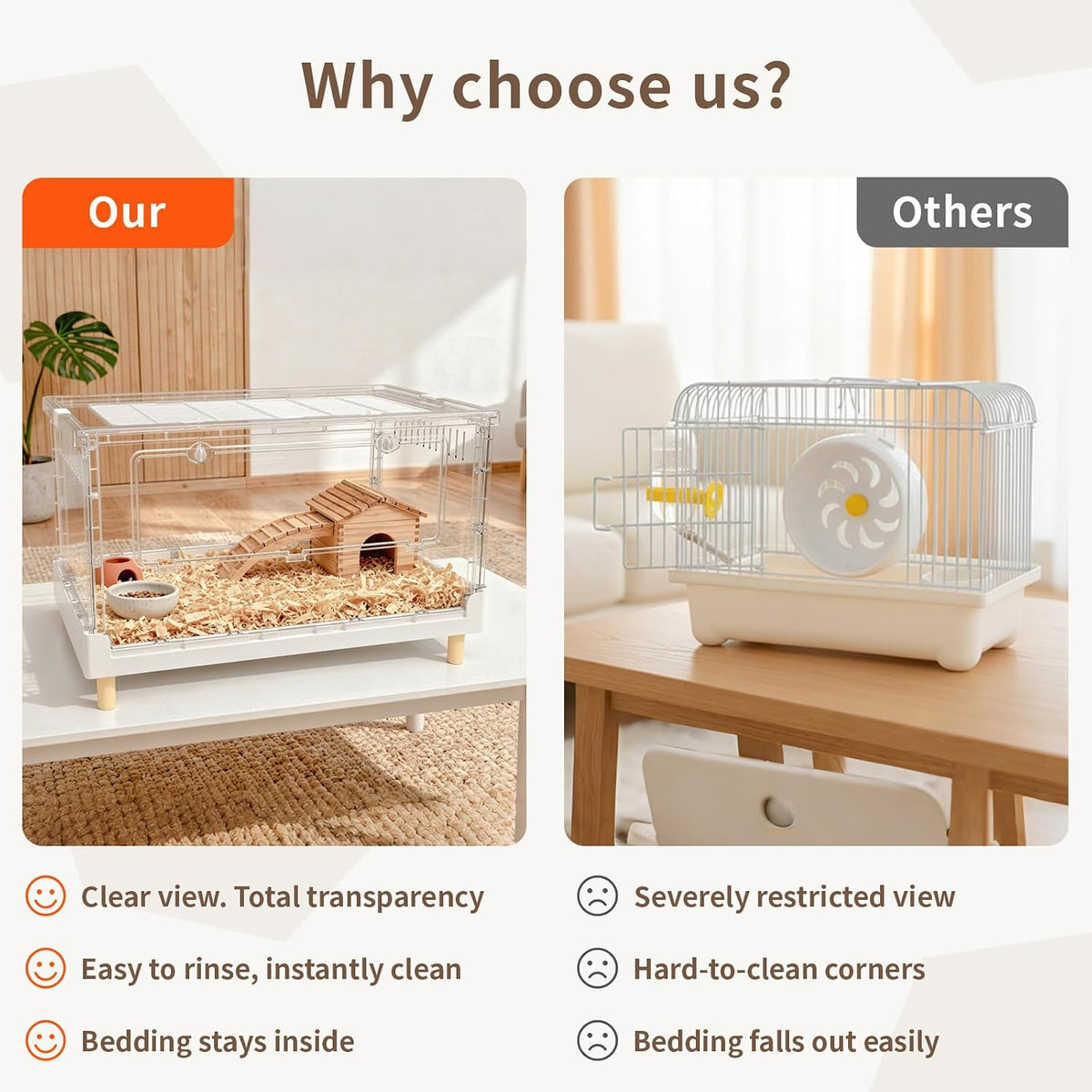 Hamster Cage15.4 High Panoramic Clear Syrian Playhouse