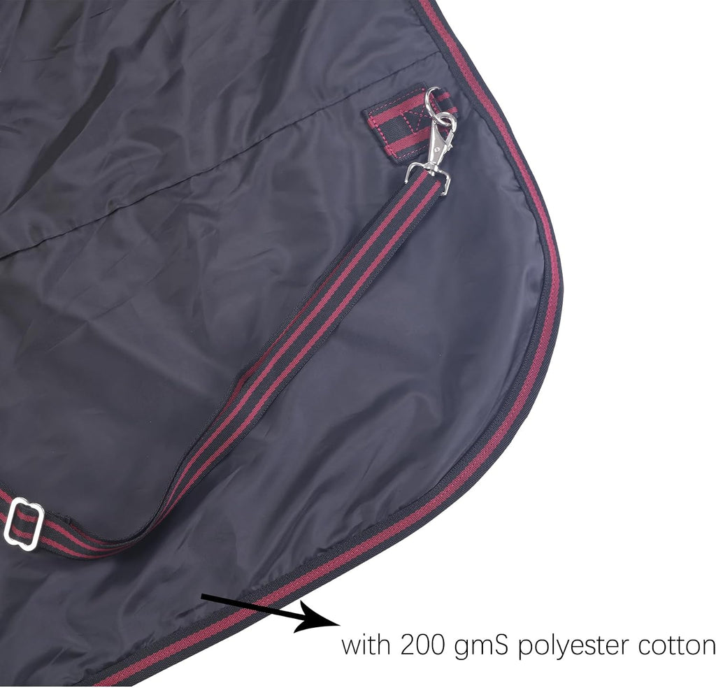 LEAFOREST 1200D Horse Turnout Blanket Waterproof 200g Fill Winter Cold Wet