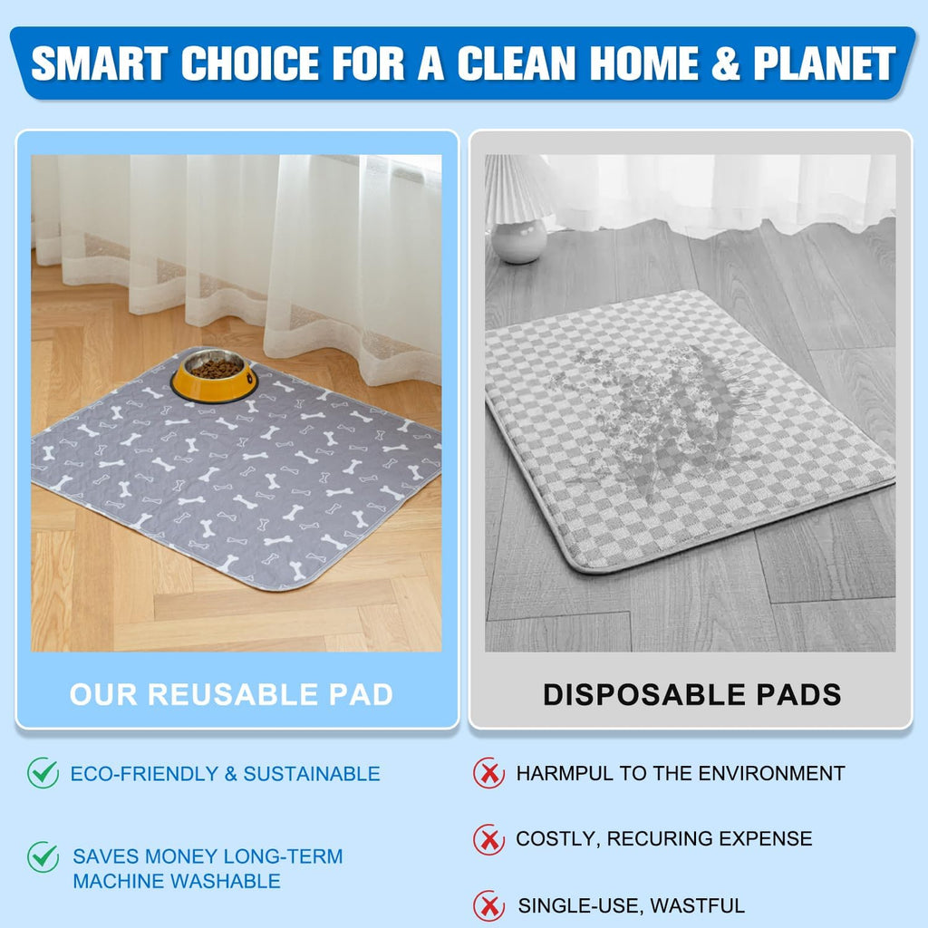 2 Pack Puppy Pee Pads with Pheromones, Washable Puppy Pads for Dogs,Leak-Proof & Anti-Slip,Reusable Absorbent Dog Training Pad for for Playpen,Whelping Box,Potty Training(15.7" × 23.6")