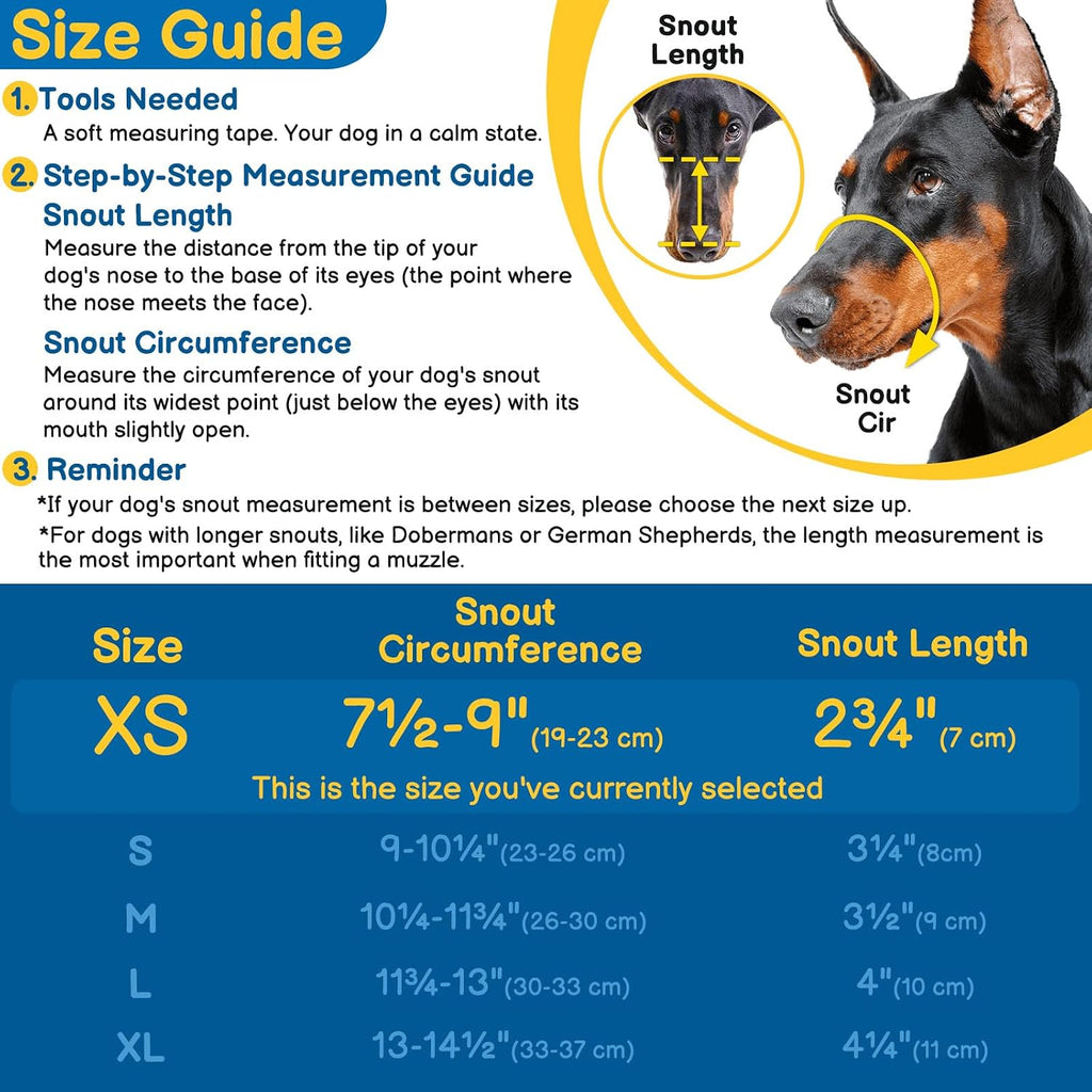 BARKLESS Basket Muzzle for Dogs, No Bite Training Muzzle with Treat Tray