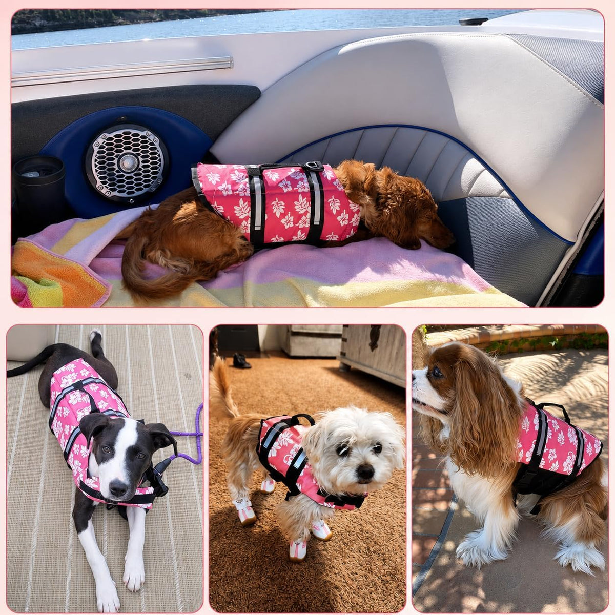 Dog Life Jacket Swimming Vest - Small Puppy Pool Float, Cat Boating Clothes