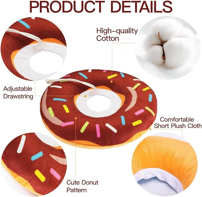 Cat Cone Collar Soft, Cute Cat Donut Collar After Surgery, Adjustable Kitten - Image 5