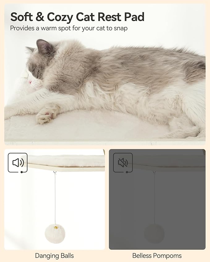 FourFurPets 72.4" Cat Tree, Modern Cat Tower - Image 5