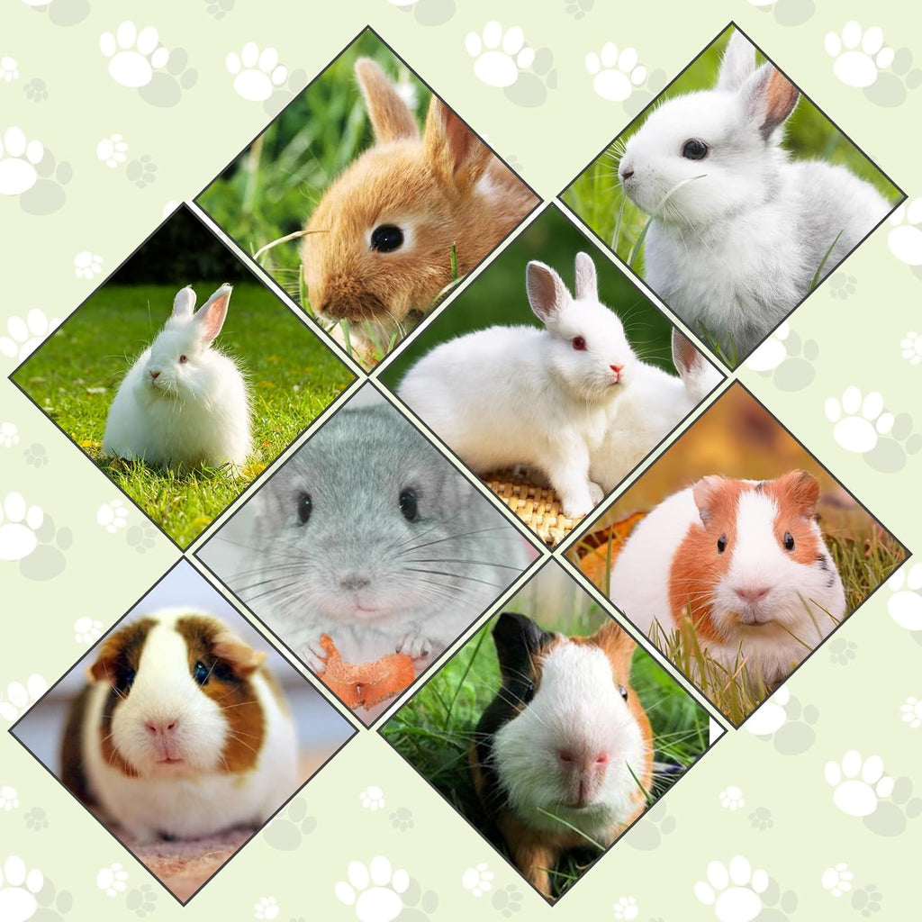 VCEPJH Extra Large Rabbit Litter Box for Cage, Plastic Litter Pan Corner Pet Toilet Small Animal Potty Tray with Metal Grate for Adult Guinea Pigs Chinchillas Ferrets (White)