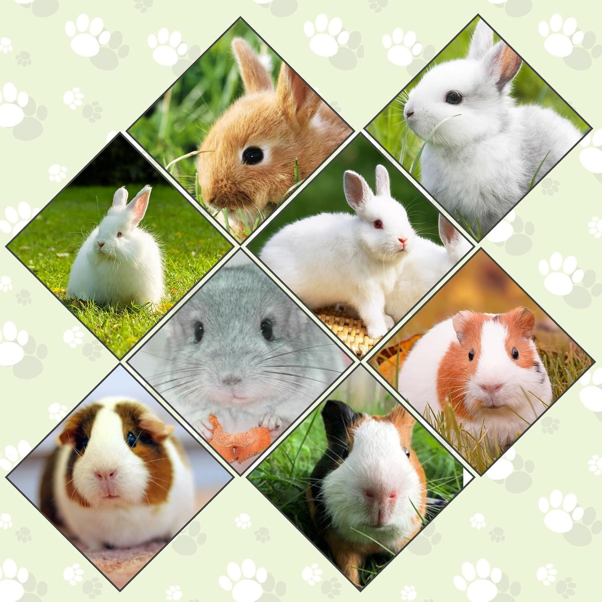 VCEPJH Extra Large Rabbit Litter Box for Cage, Plastic Litter Pan Corner Pet Toilet Small Animal Potty Tray with Metal Grate for Adult Guinea Pigs Chinchillas Ferrets (White)