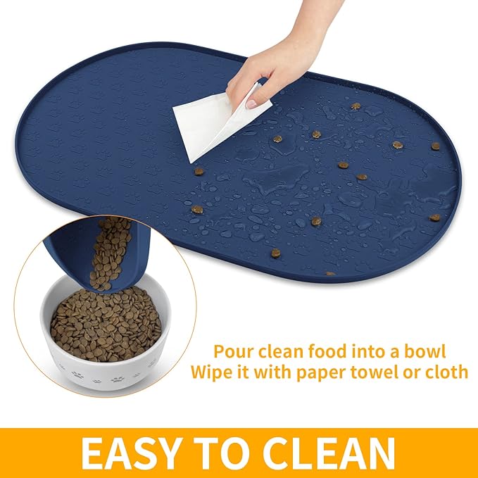 KPWACD Pet Feeding Mat for Dogs and Cats, Silicone Dog Placemat Non-Slip - Image 5